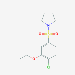 molecular formula C12H16ClNO3S B486481 1-(4-Chloro-3-ethoxyphenyl)sulfonylpyrrolidine CAS No. 706773-90-2