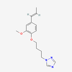 molecular formula C16H21N3O2 B4864829 1-{4-[2-methoxy-4-(1-propen-1-yl)phenoxy]butyl}-1H-1,2,4-triazole 