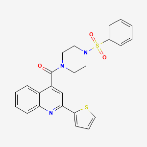 4-{[4-(phenylsulfonyl)-1-piperazinyl]carbonyl}-2-(2-thienyl)quinoline