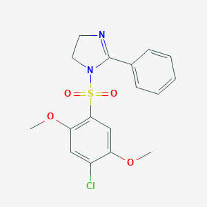 1-((4-chloro-2,5-dimethoxyphenyl)sulfonyl)-2-phenyl-4,5-dihydro-1H-imidazole