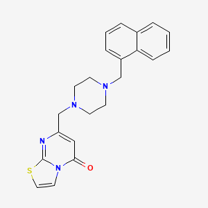 molecular formula C22H22N4OS B4864844 7-{[4-(1-NAPHTHYLMETHYL)PIPERAZINO]METHYL}-5H-[1,3]THIAZOLO[3,2-A]PYRIMIDIN-5-ONE 