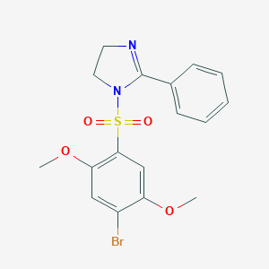 1-((4-bromo-2,5-dimethoxyphenyl)sulfonyl)-2-phenyl-4,5-dihydro-1H-imidazole