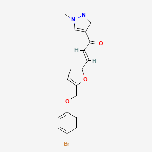 (E)-3-{5-[(4-BROMOPHENOXY)METHYL]-2-FURYL}-1-(1-METHYL-1H-PYRAZOL-4-YL)-2-PROPEN-1-ONE