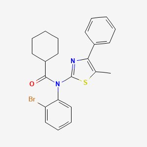 N-(2-bromophenyl)-N-(5-methyl-4-phenyl-1,3-thiazol-2-yl)cyclohexanecarboxamide