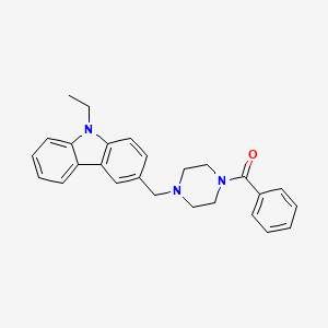 {4-[(9-ETHYL-9H-CARBAZOL-3-YL)METHYL]PIPERAZINO}(PHENYL)METHANONE