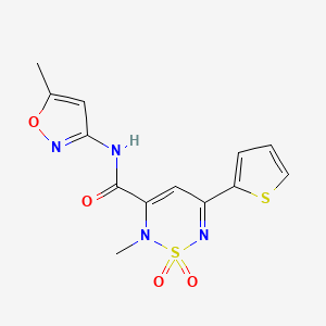 2-methyl-N-(5-methyl-3-isoxazolyl)-5-(2-thienyl)-2H-1,2,6-thiadiazine-3-carboxamide 1,1-dioxide