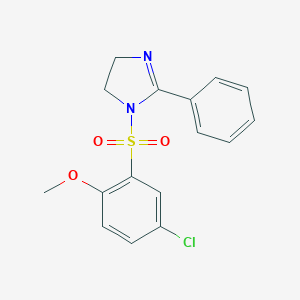 1-[(5-chloro-2-methoxyphenyl)sulfonyl]-2-phenyl-4,5-dihydro-1H-imidazole