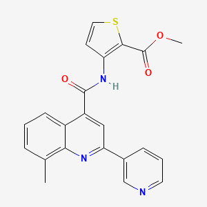 METHYL 3-({[8-METHYL-2-(3-PYRIDYL)-4-QUINOLYL]CARBONYL}AMINO)-2-THIOPHENECARBOXYLATE