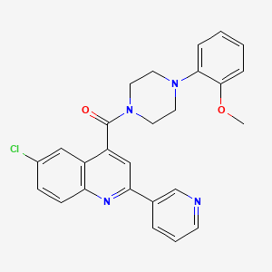 6-chloro-4-{[4-(2-methoxyphenyl)-1-piperazinyl]carbonyl}-2-(3-pyridinyl)quinoline