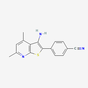 4-(3-amino-4,6-dimethylthieno[2,3-b]pyridin-2-yl)benzonitrile