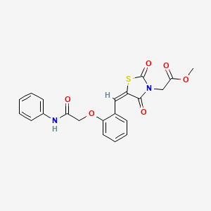 methyl [(5E)-2,4-dioxo-5-{2-[2-oxo-2-(phenylamino)ethoxy]benzylidene}-1,3-thiazolidin-3-yl]acetate