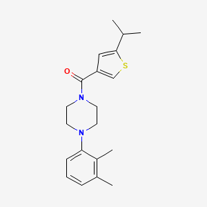 molecular formula C20H26N2OS B4864966 [4-(2,3-DIMETHYLPHENYL)PIPERAZINO](5-ISOPROPYL-3-THIENYL)METHANONE 