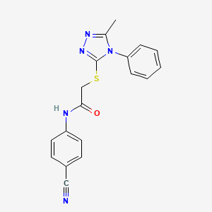 N-(4-cyanophenyl)-2-[(5-methyl-4-phenyl-4H-1,2,4-triazol-3-yl)sulfanyl]acetamide