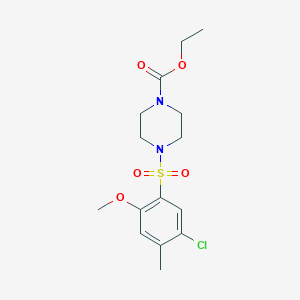 Ethyl 4-[(5-chloro-2-methoxy-4-methylphenyl)sulfonyl]piperazinecarboxylate