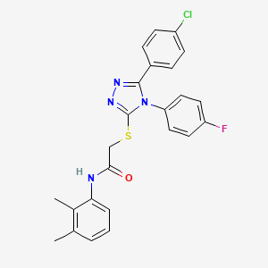 2-{[5-(4-chlorophenyl)-4-(4-fluorophenyl)-4H-1,2,4-triazol-3-yl]thio}-N-(2,3-dimethylphenyl)acetamide