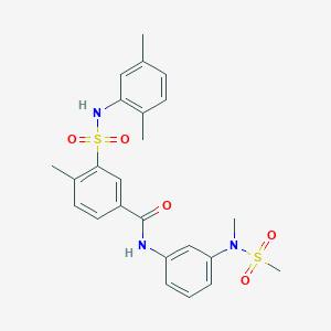 3-{[(2,5-dimethylphenyl)amino]sulfonyl}-4-methyl-N-{3-[methyl(methylsulfonyl)amino]phenyl}benzamide