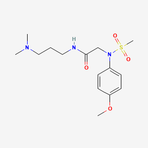 molecular formula C15H25N3O4S B4865006 N~1~-[3-(dimethylamino)propyl]-N~2~-(4-methoxyphenyl)-N~2~-(methylsulfonyl)glycinamide 