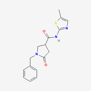 1-benzyl-N-(5-methyl-1,3-thiazol-2-yl)-5-oxo-3-pyrrolidinecarboxamide