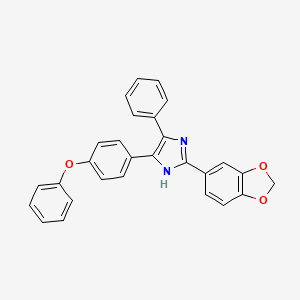 molecular formula C28H20N2O3 B4865030 2-(1,3-benzodioxol-5-yl)-4-(4-phenoxyphenyl)-5-phenyl-1H-imidazole 