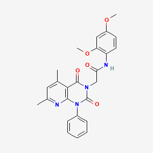 molecular formula C25H24N4O5 B4865058 N-(2,4-DIMETHOXYPHENYL)-2-{5,7-DIMETHYL-2,4-DIOXO-1-PHENYL-1H,2H,3H,4H-PYRIDO[2,3-D]PYRIMIDIN-3-YL}ACETAMIDE 