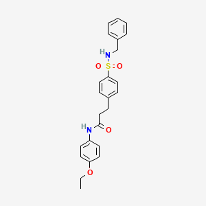 molecular formula C24H26N2O4S B4865069 3-[4-(benzylsulfamoyl)phenyl]-N-(4-ethoxyphenyl)propanamide 