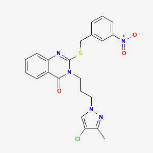 3-[3-(4-CHLORO-3-METHYL-1H-PYRAZOL-1-YL)PROPYL]-2-[(3-NITROBENZYL)SULFANYL]-4(3H)-QUINAZOLINONE