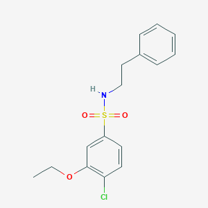 molecular formula C16H18ClNO3S B486508 4-chloro-3-ethoxy-N-(2-phenylethyl)benzenesulfonamide CAS No. 723744-91-0