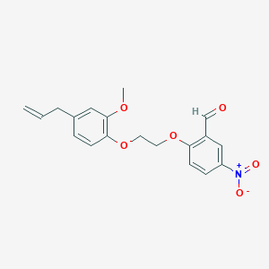 2-[2-(2-Methoxy-4-prop-2-enylphenoxy)ethoxy]-5-nitrobenzaldehyde