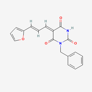 molecular formula C18H14N2O4 B4865089 1-benzyl-5-[3-(2-furyl)-2-propen-1-ylidene]-2,4,6(1H,3H,5H)-pyrimidinetrione 