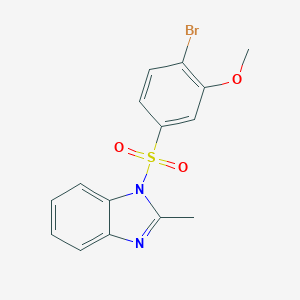 molecular formula C15H13BrN2O3S B486510 1-(4-Bromo-3-methoxyphenyl)sulfonyl-2-methylbenzimidazole CAS No. 723744-73-8