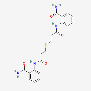 2-{[3-({3-[2-(AMINOCARBONYL)ANILINO]-3-OXOPROPYL}SULFANYL)PROPANOYL]AMINO}BENZAMIDE