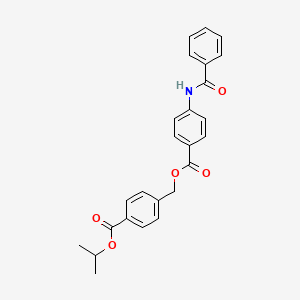 molecular formula C25H23NO5 B4865130 4-(isopropoxycarbonyl)benzyl 4-(benzoylamino)benzoate 