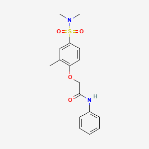 molecular formula C17H20N2O4S B4865139 2-[4-(dimethylsulfamoyl)-2-methylphenoxy]-N-phenylacetamide 