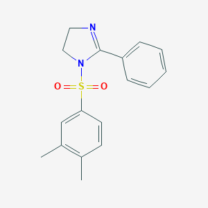 molecular formula C17H18N2O2S B486514 1-(3,4-dimethylbenzenesulfonyl)-2-phenyl-4,5-dihydro-1H-imidazole CAS No. 723745-01-5