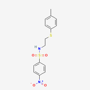 N-{2-[(4-methylphenyl)thio]ethyl}-4-nitrobenzenesulfonamide