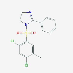 molecular formula C16H14Cl2N2O2S B486515 1-((2,4-dichloro-5-methylphenyl)sulfonyl)-2-phenyl-4,5-dihydro-1H-imidazole CAS No. 723745-03-7