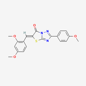 molecular formula C20H17N3O4S B4865153 (5Z)-5-[(2,4-dimethoxyphenyl)methylidene]-2-(4-methoxyphenyl)-[1,3]thiazolo[3,2-b][1,2,4]triazol-6-one 