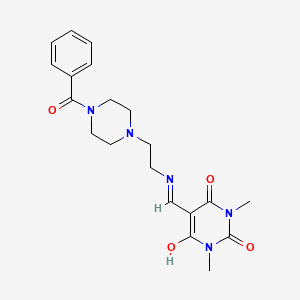 5-({[2-(4-benzoyl-1-piperazinyl)ethyl]amino}methylene)-1,3-dimethyl-2,4,6(1H,3H,5H)-pyrimidinetrione