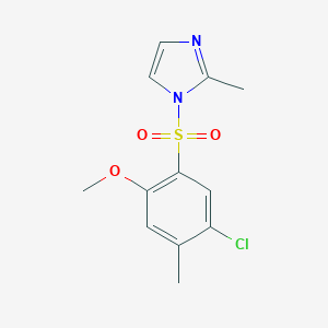 molecular formula C12H13ClN2O3S B486518 1-(5-Chloro-2-methoxy-4-methyl-benzenesulfonyl)-2-methyl-1H-imidazole CAS No. 723745-07-1