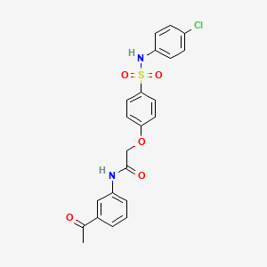 N-(3-acetylphenyl)-2-[4-[(4-chlorophenyl)sulfamoyl]phenoxy]acetamide