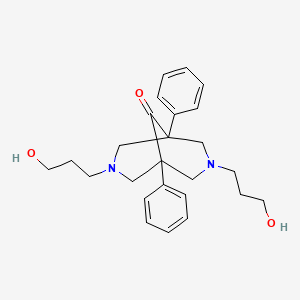 3,7-bis(3-hydroxypropyl)-1,5-diphenyl-3,7-diazabicyclo[3.3.1]nonan-9-one