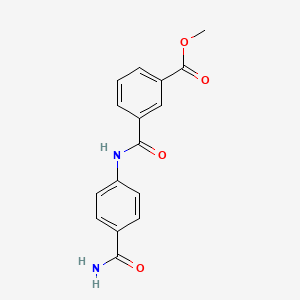 molecular formula C16H14N2O4 B4865251 methyl 3-({[4-(aminocarbonyl)phenyl]amino}carbonyl)benzoate 