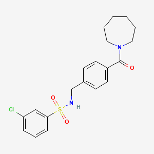 N-[[4-(azepane-1-carbonyl)phenyl]methyl]-3-chlorobenzenesulfonamide