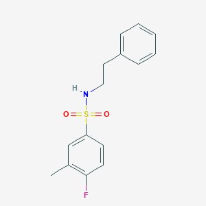 4-fluoro-3-methyl-N-(2-phenylethyl)benzenesulfonamide