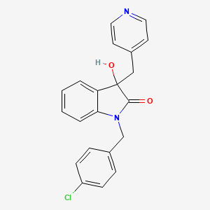 1-(4-chlorobenzyl)-3-hydroxy-3-(4-pyridinylmethyl)-1,3-dihydro-2H-indol-2-one