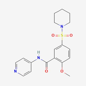 2-methoxy-5-(1-piperidinylsulfonyl)-N-4-pyridinylbenzamide