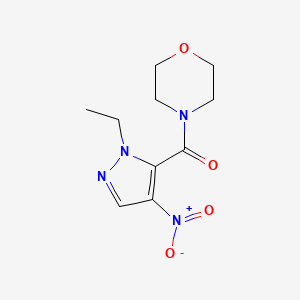 molecular formula C10H14N4O4 B4865290 (1-ETHYL-4-NITRO-1H-PYRAZOL-5-YL)(MORPHOLINO)METHANONE 