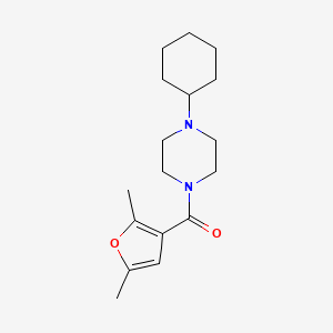 molecular formula C17H26N2O2 B4865298 (4-CYCLOHEXYLPIPERAZINO)(2,5-DIMETHYL-3-FURYL)METHANONE 