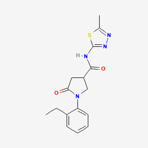 1-(2-ethylphenyl)-N-(5-methyl-1,3,4-thiadiazol-2-yl)-5-oxo-3-pyrrolidinecarboxamide