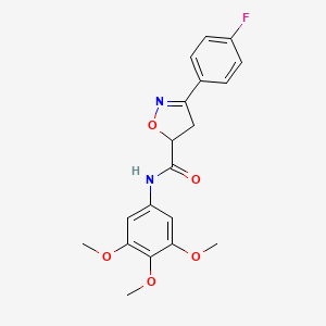 3-(4-fluorophenyl)-N-(3,4,5-trimethoxyphenyl)-4,5-dihydro-1,2-oxazole-5-carboxamide